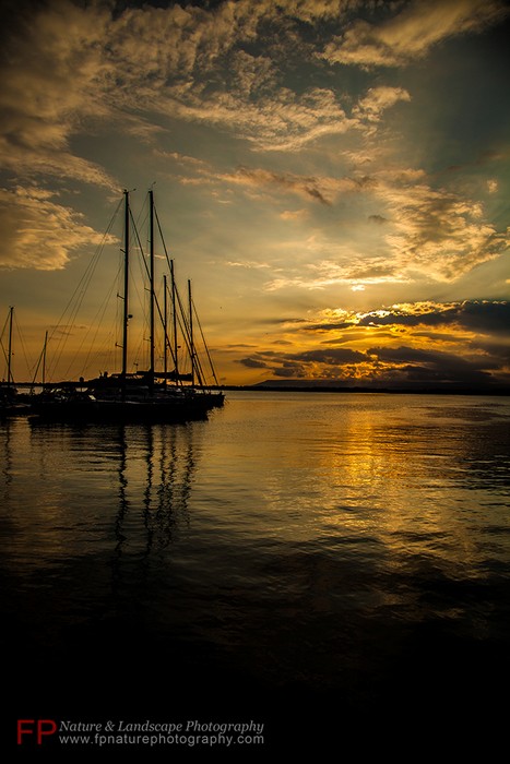 silhouette siracusa al tramonto